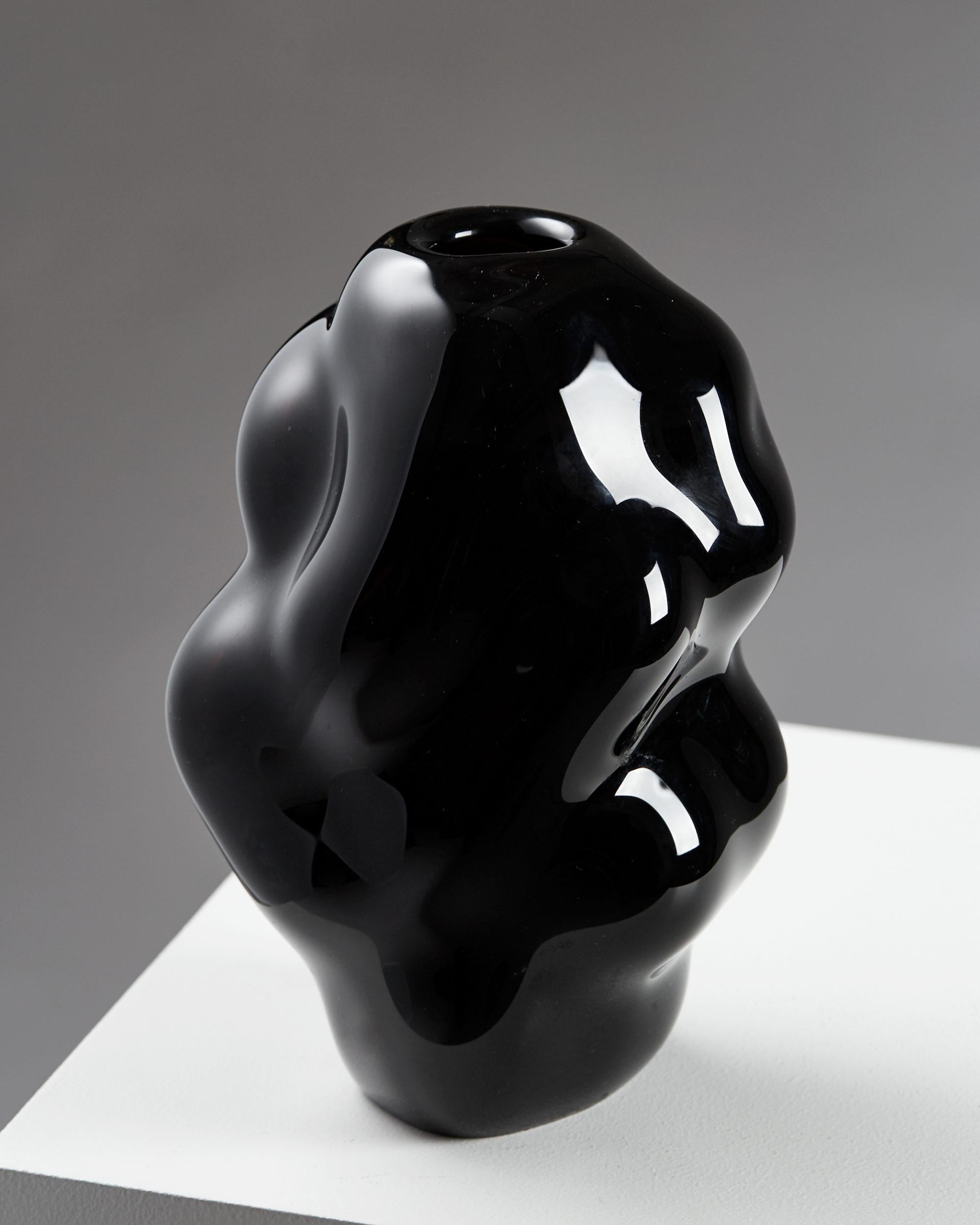 Modern Glass Vase Designed by Per B. Sundberg for Orrefors, Sweden, 2003 For Sale