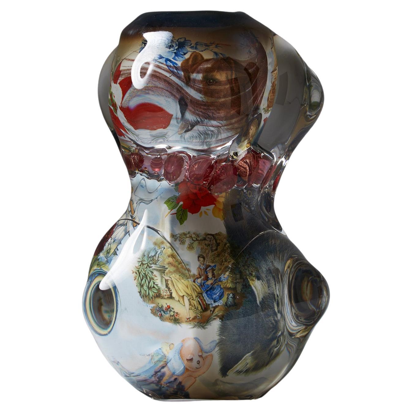 Glass Vase 'Fabula' by Per B Sundberg for Orrefors, Sweden, 2003 For Sale