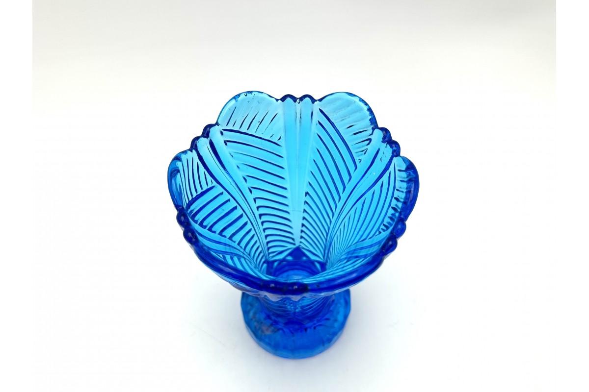 Glass vase for lilies of the valley, Ząbkowice, Poland, 1960s. In Good Condition For Sale In Chorzów, PL