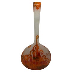 Glass vase Frances Charder Le Verre Francais