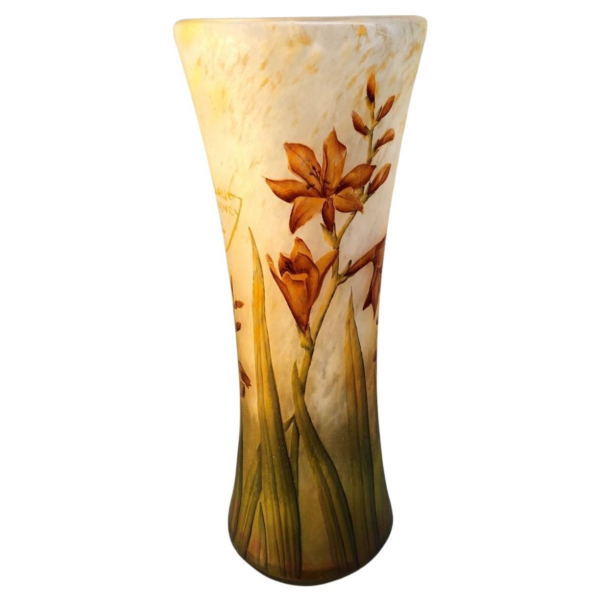 Daum Nancy Iris "Vase" at 1stDibs