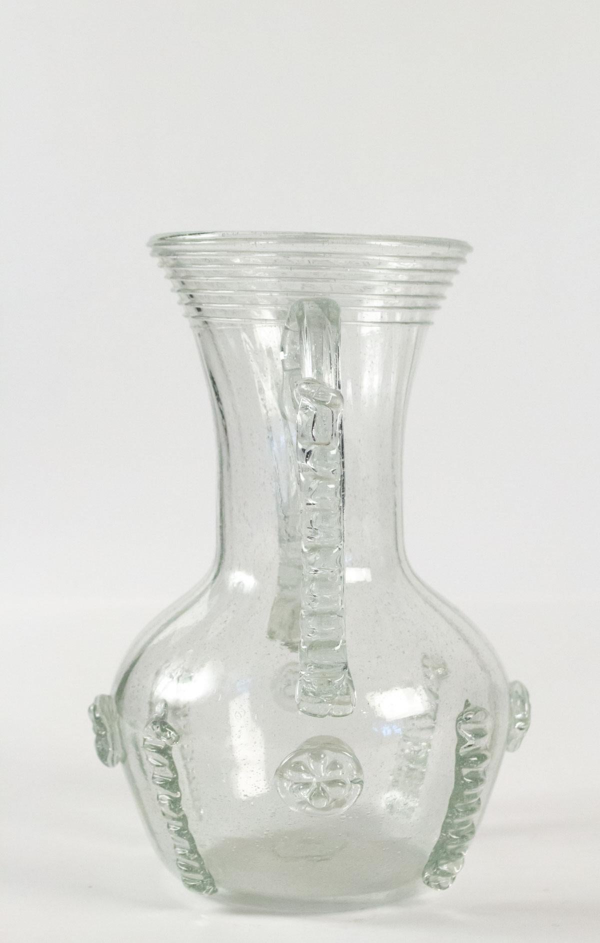 Glass Vase From Normandy, Rouen, France, 19th Century, Old Dishes In Excellent Condition In Saint-Ouen, FR