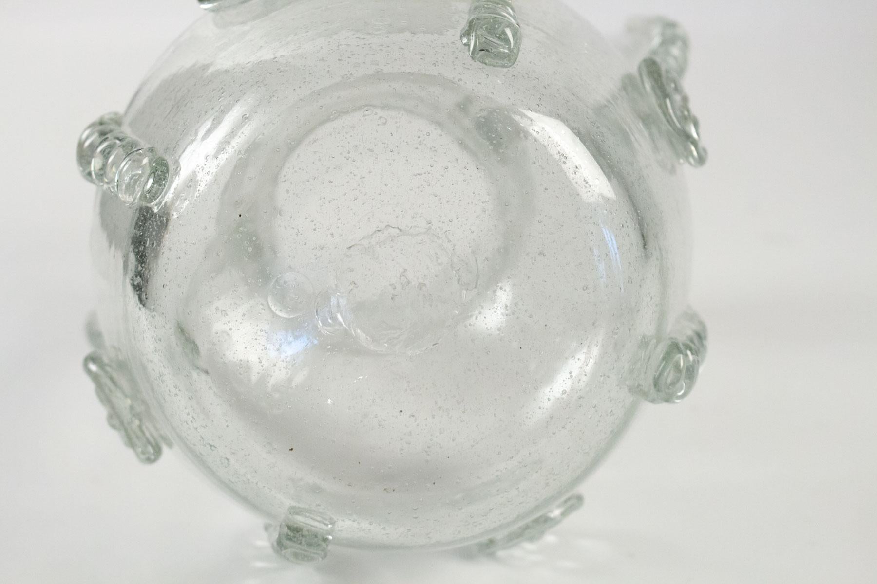 Glass Vase From Normandy, Rouen, France, 19th Century, Old Dishes 1
