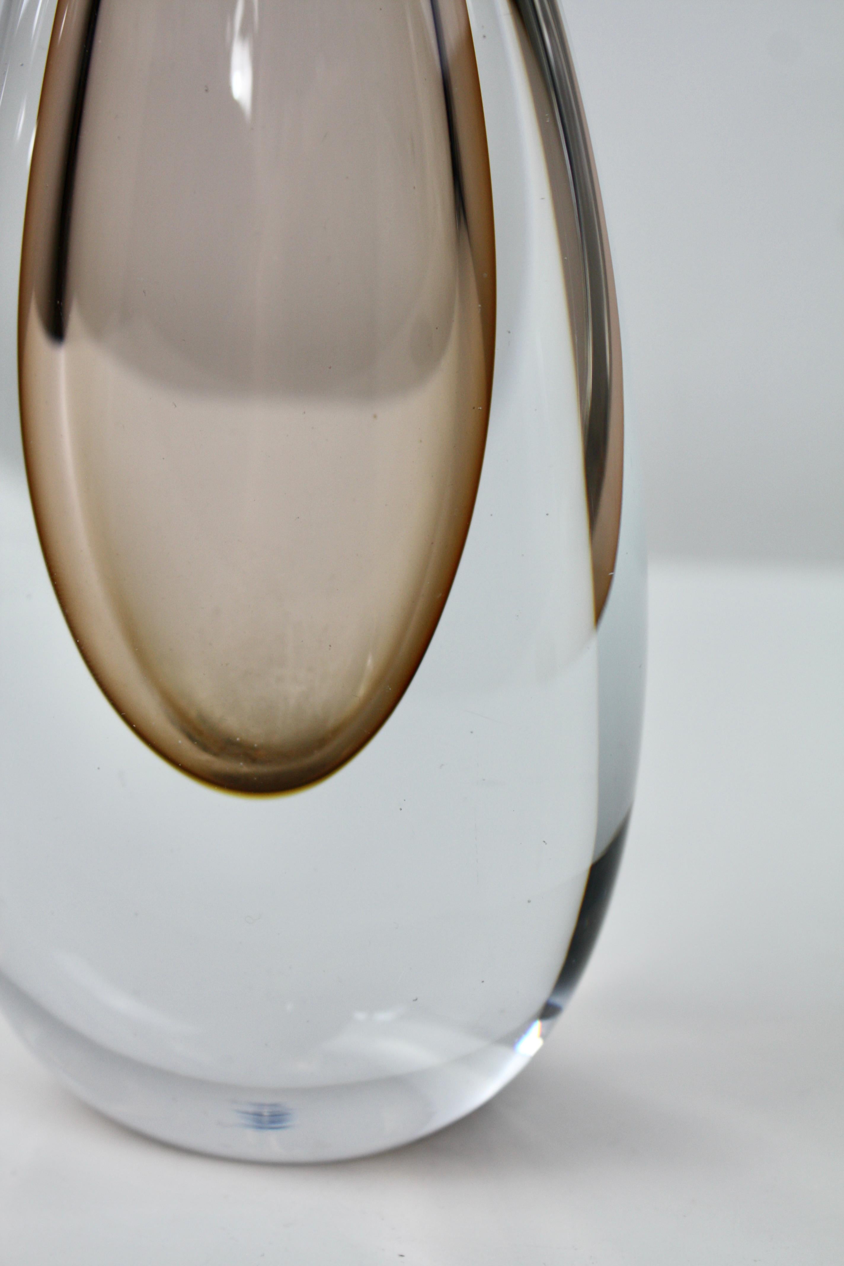 Vetro artistico Vaso in vetro Gunnar Nyund per Strömbergshyttan, 1950 in vendita