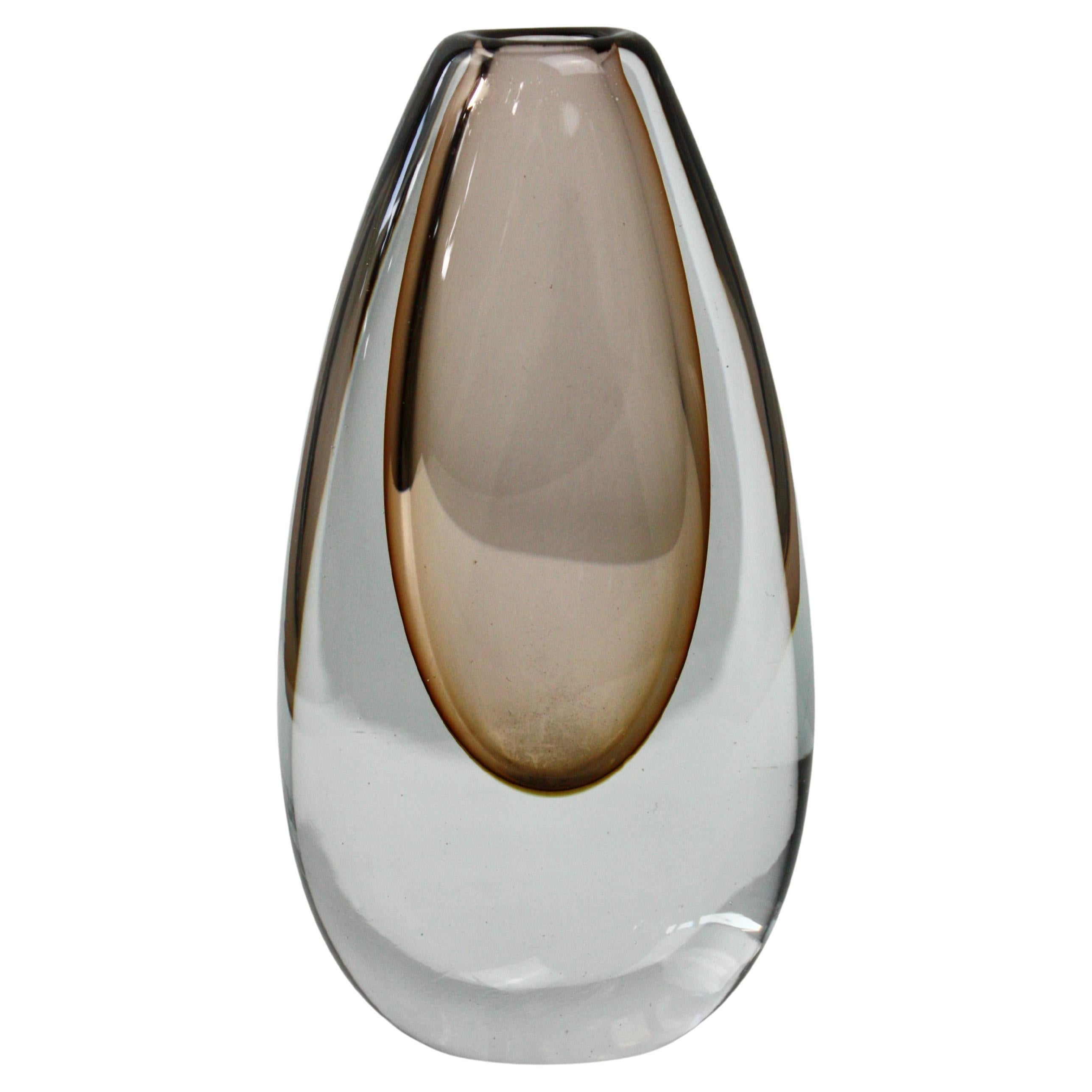 Glass Vase Gunnar Nyund for Strömbergshyttan, 1950
