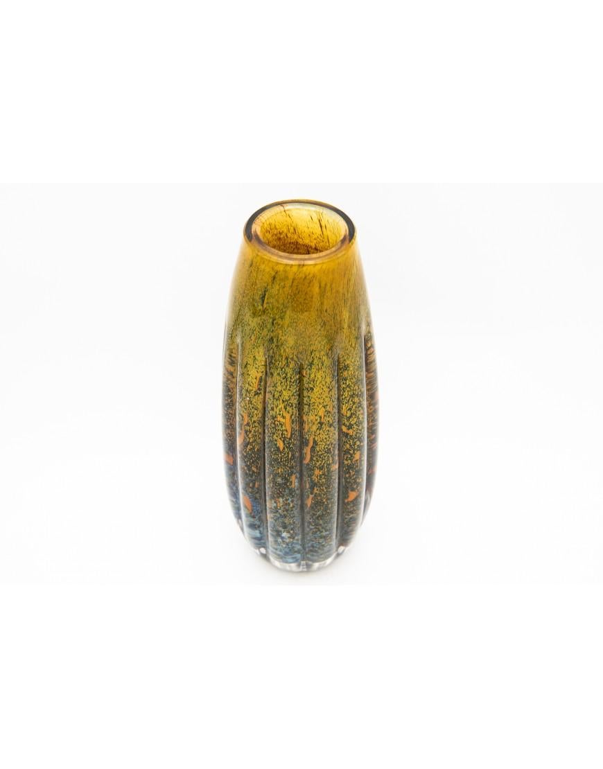 Glass vase, IKORA pattern, WMF, designed by Karl Wiedmann, circa 1930. In Good Condition For Sale In Chorzów, PL