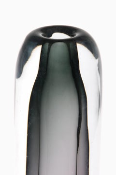 Glass Vase in Black by Gunnar Nylund, 1950's
