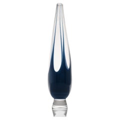 Glass Vase in Blue by Vicke Lindstrand, 1960's