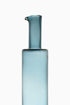 Glass Vase in Blue glass by Nanny Still, 1950's by Riihimäen Laso Oy
