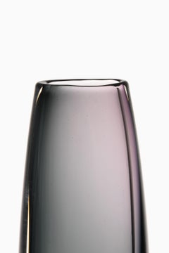 Vaso in vetro grigio di Gunnar Nylund, anni '50