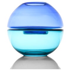 Glass Vase in Sky Blue, 1950's