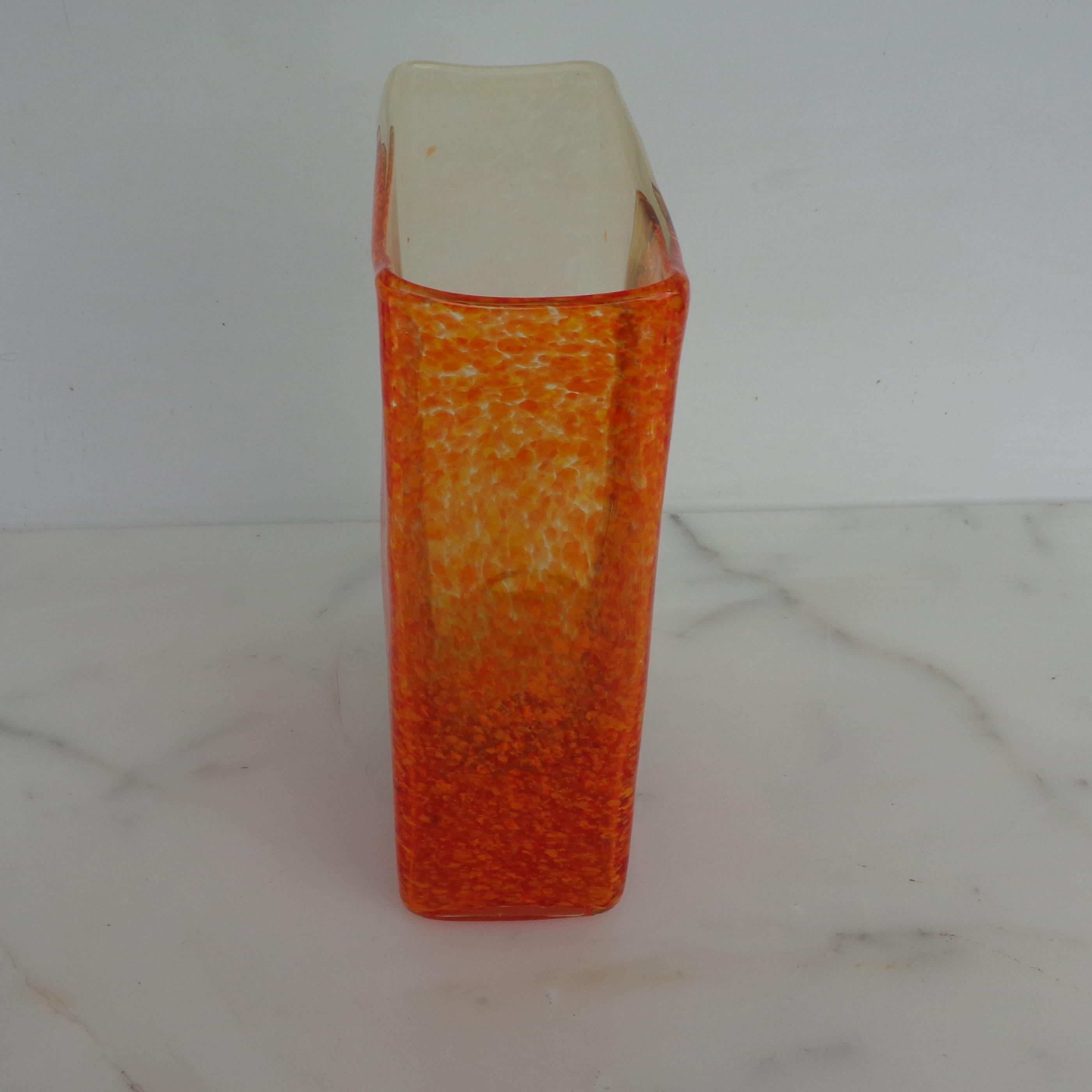 Art Glass Glass Vase in the Style of Toni Zuccheri For Sale