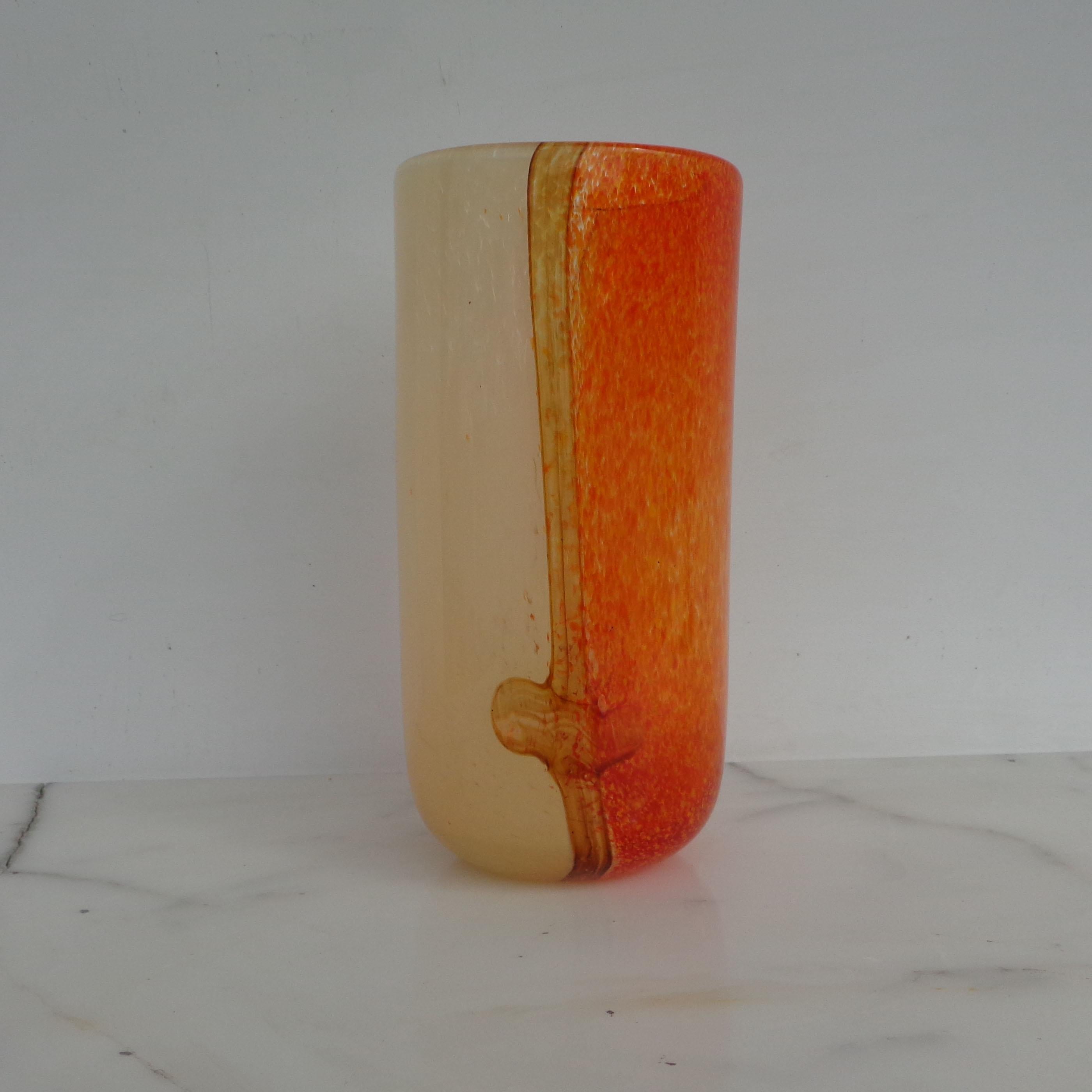 Glasvase aus Muranoglas im Stil von Zuccheri, Venini Murano, Italien (Europäisch) im Angebot