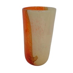 Glass Vase in the Style of Zuccheri, Venini Murano 'Italy'