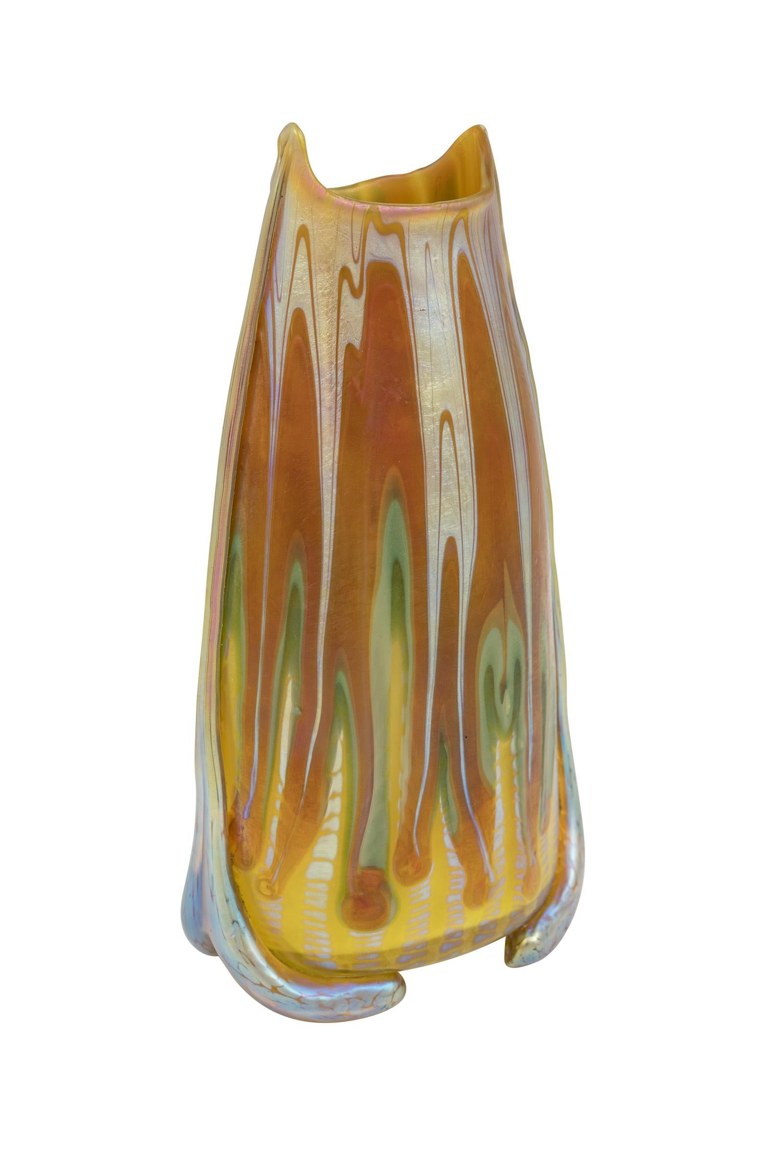 Jugendstil Glass Vase Loetz Franz Hofstötter, circa 1901 For Sale