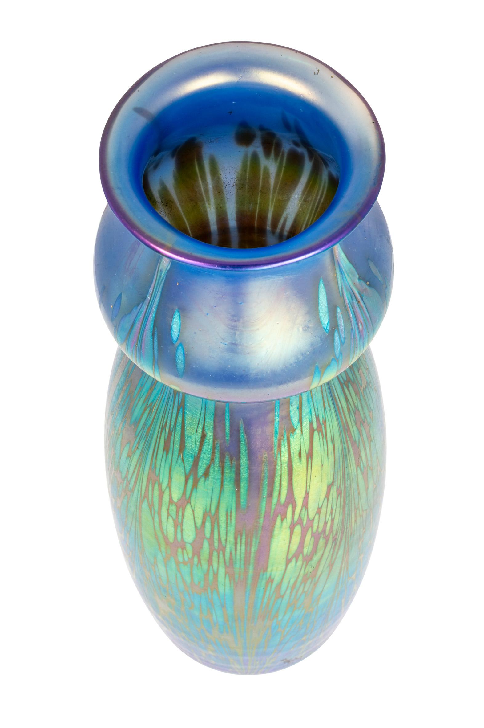 Glass Vase Loetz Medici Decoration circa 1902 Rainbow Colors Austrian Jugendstil 4