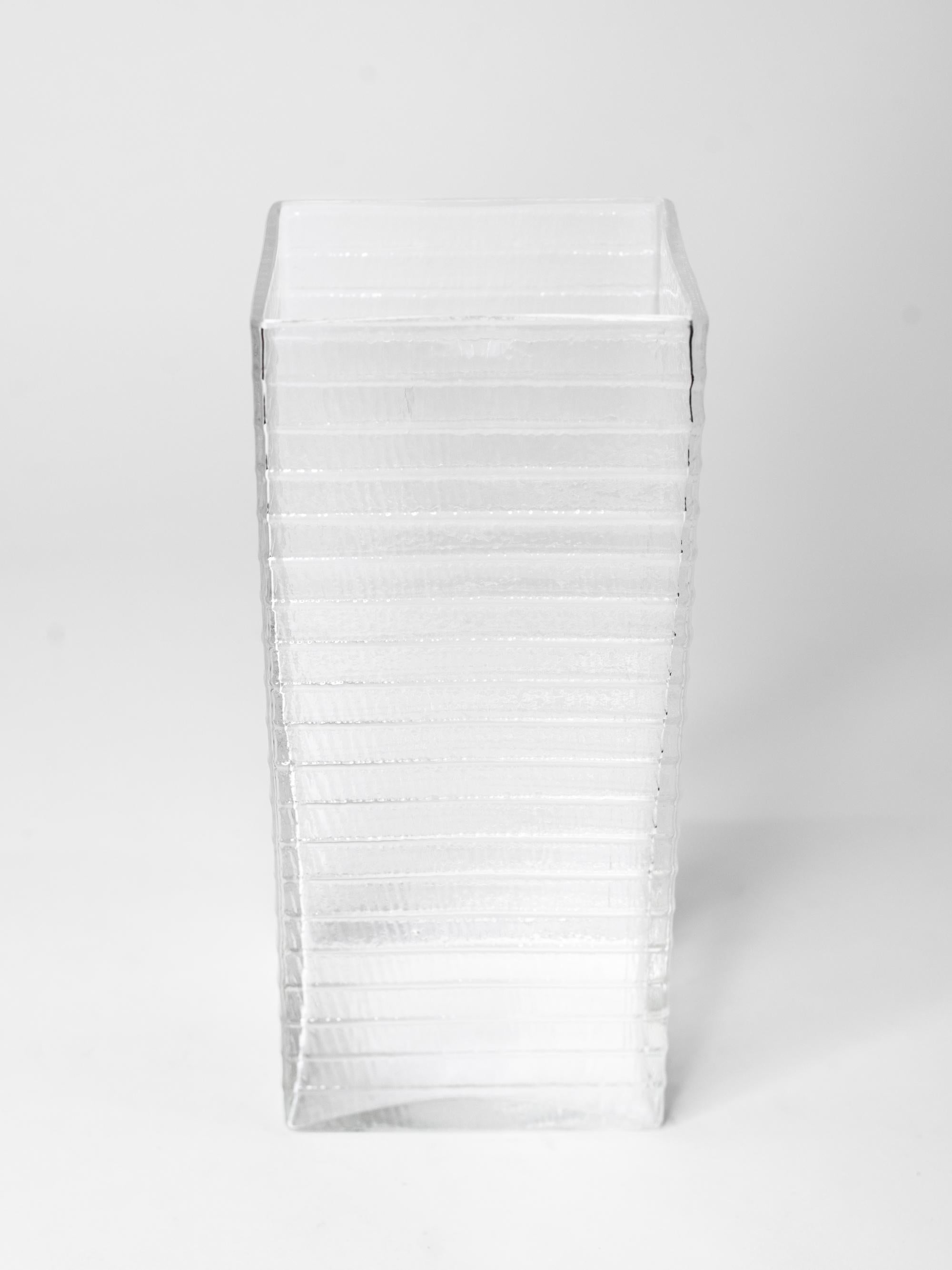 Scandinavian Modern Glass Vase Model 1496 by Kaj Franck for Nuutajärvi, Finland, 1960s For Sale