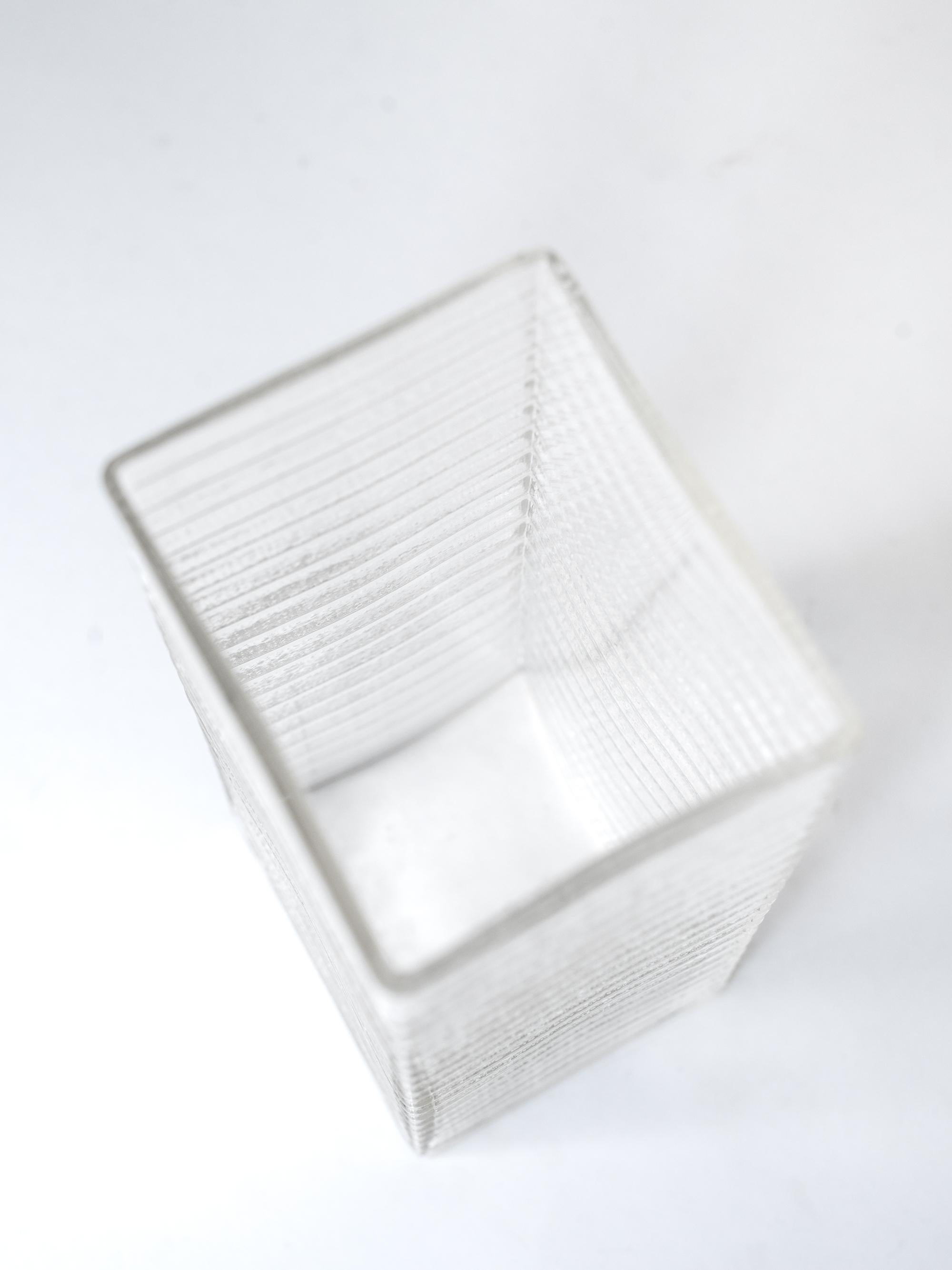 Mid-20th Century Glass Vase Model 1496 by Kaj Franck for Nuutajärvi, Finland, 1960s For Sale