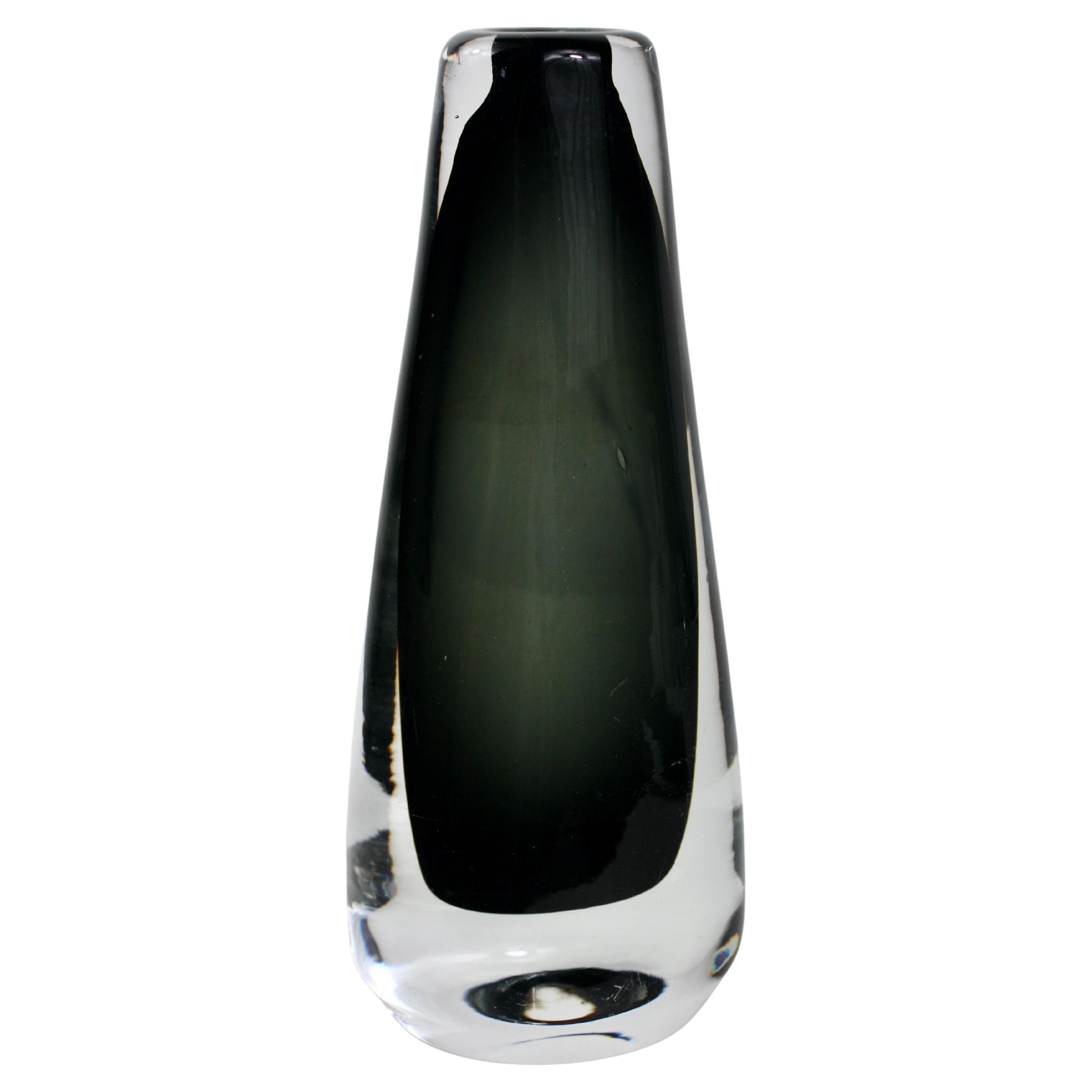 Vase en verre, Nils Landberg pour Orrefors, Suède, années 1950
