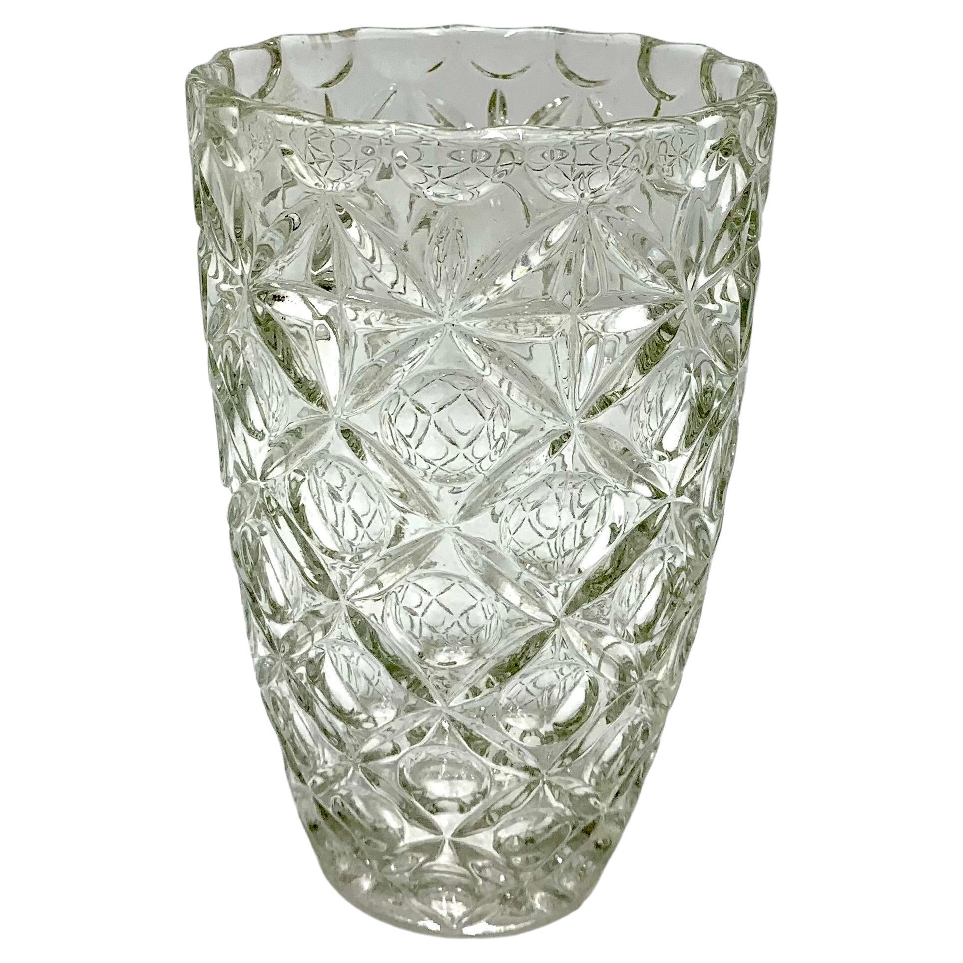 Midcentury Burgundy Glass Vase, Poland, 1960s For Sale at 1stDibs