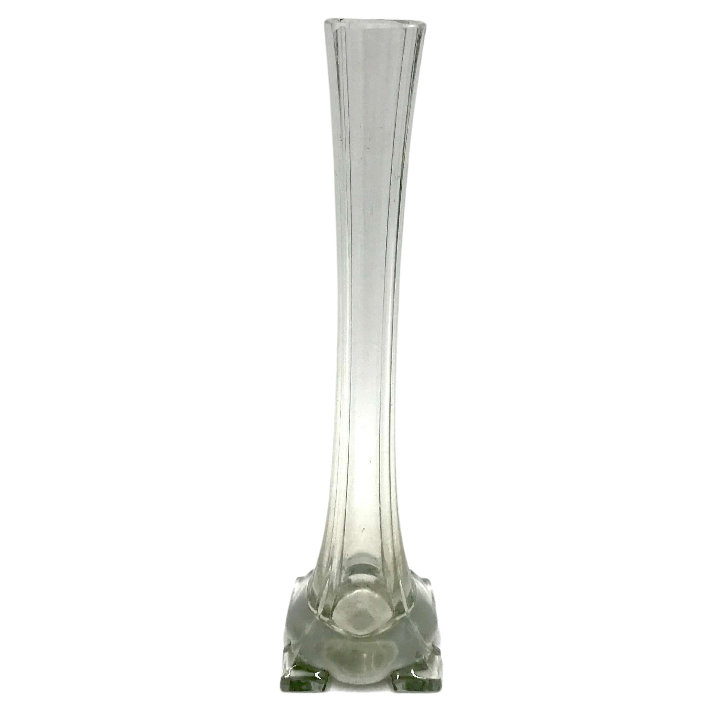 Glass Vase, Poland, 1960s For Sale