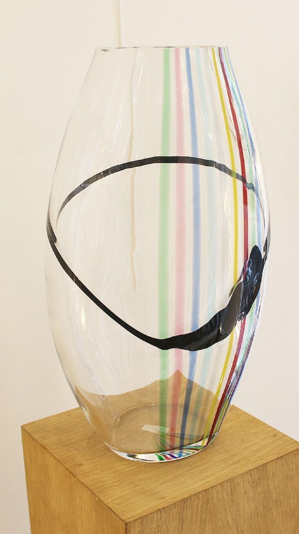 Glass vase Seguso AV by Livio Seguso for Oggetti, Italy, circa 1970s.