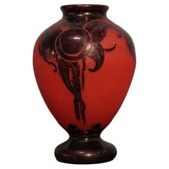 Vase en verre signé « Le Verre Franais », par Charles Schneider, période Art nouveau