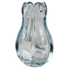 Glass vase "Stella Polaris " Ice blue,  Vicke Lindstrand Orrefors, Sweden 1940´s