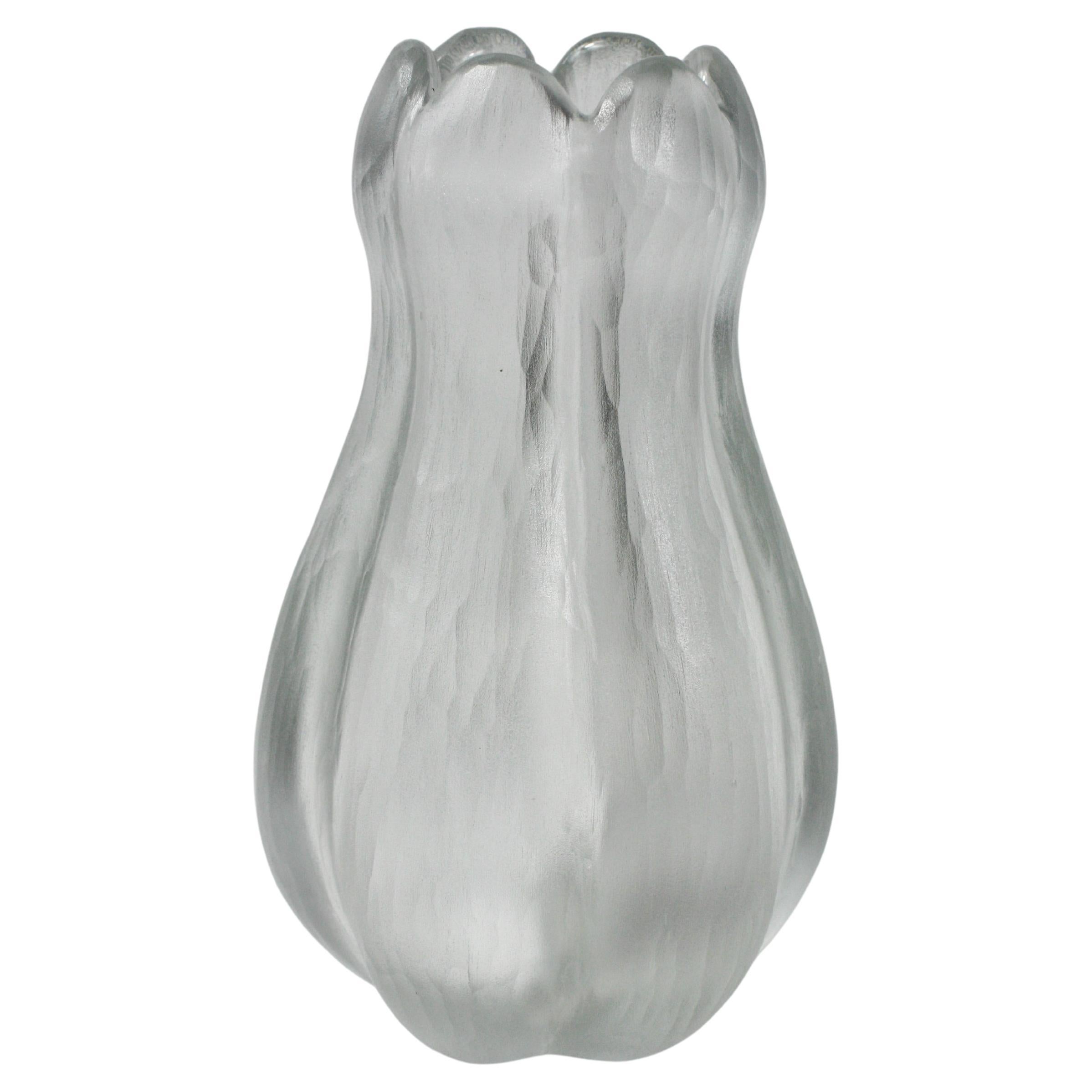 Glass vase "Stella Polaris " Vicke Lindstrand Orrefors, Sweden 1940´s