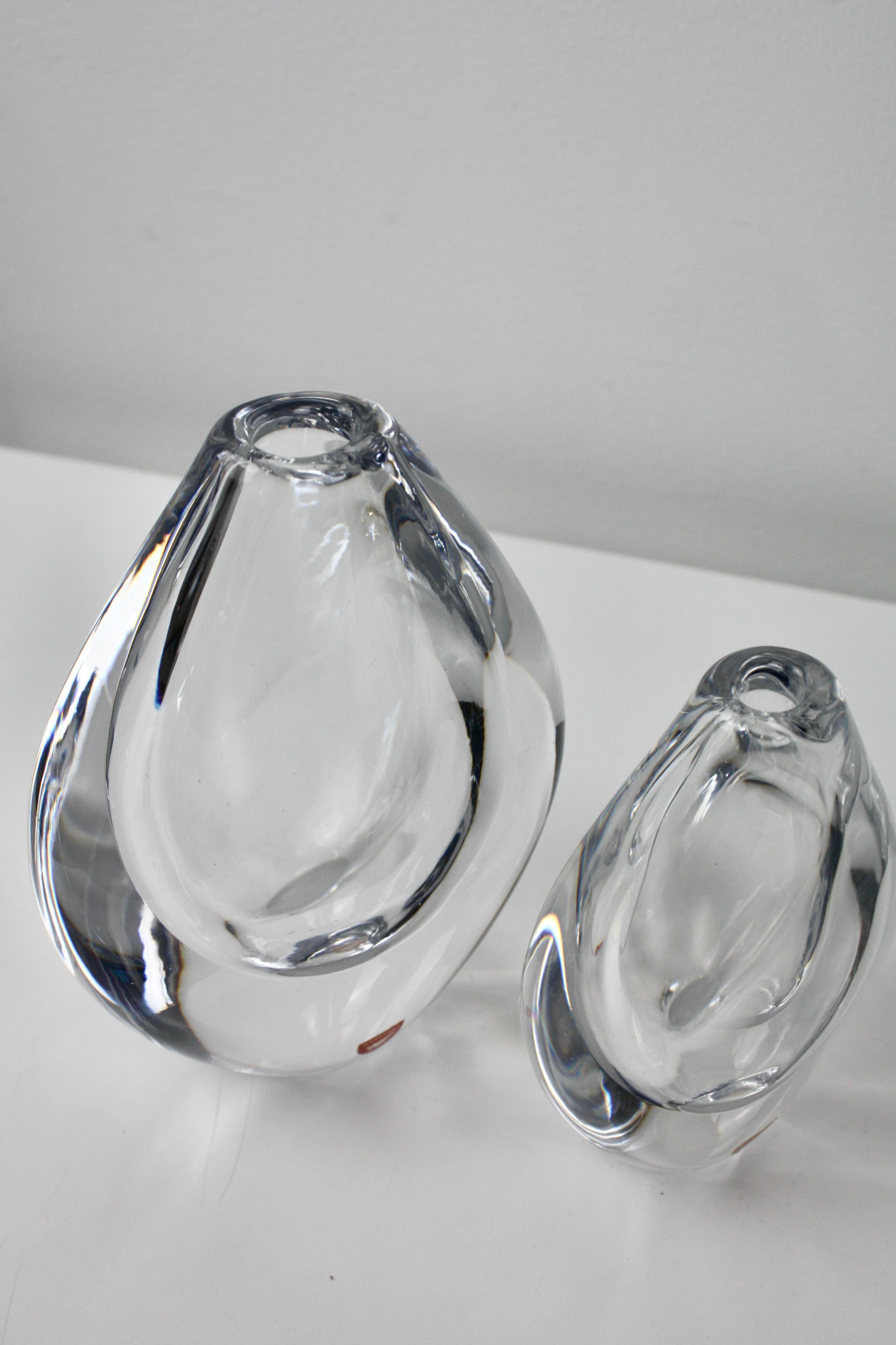 Mid-Century moderno Vaso di vetro, Sven Palmqvist Orrefors Svezia, 1950 in vendita