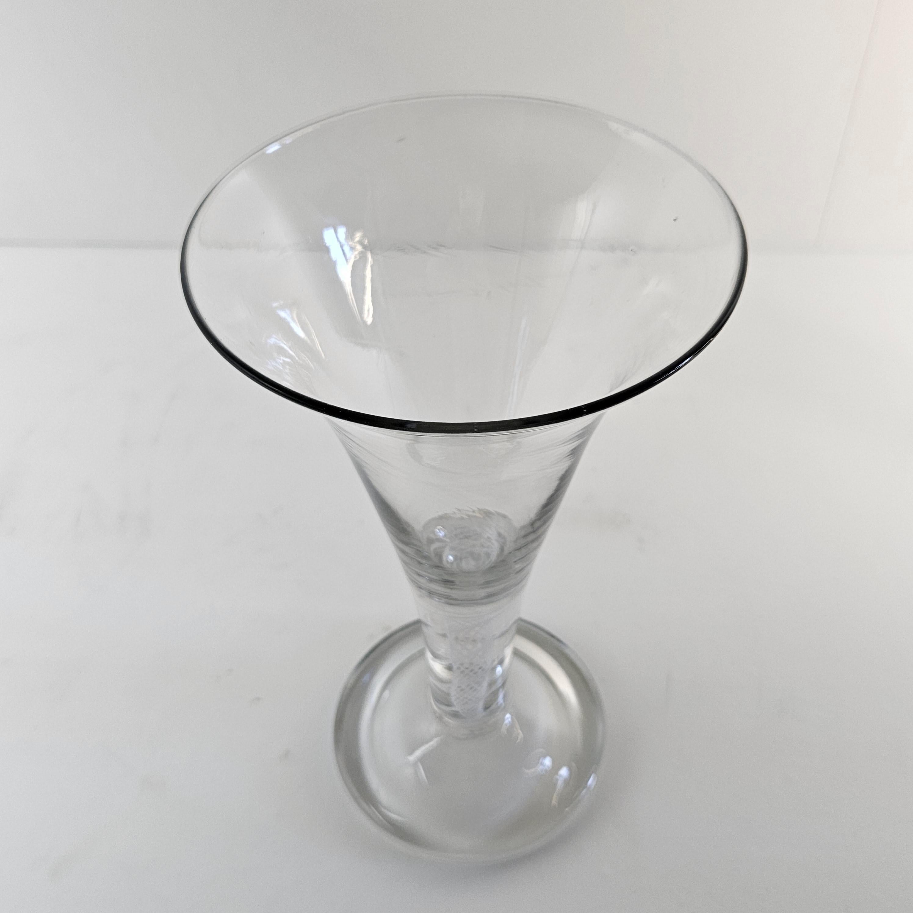 Glass Vase with Air Twist Stem For Sale 7