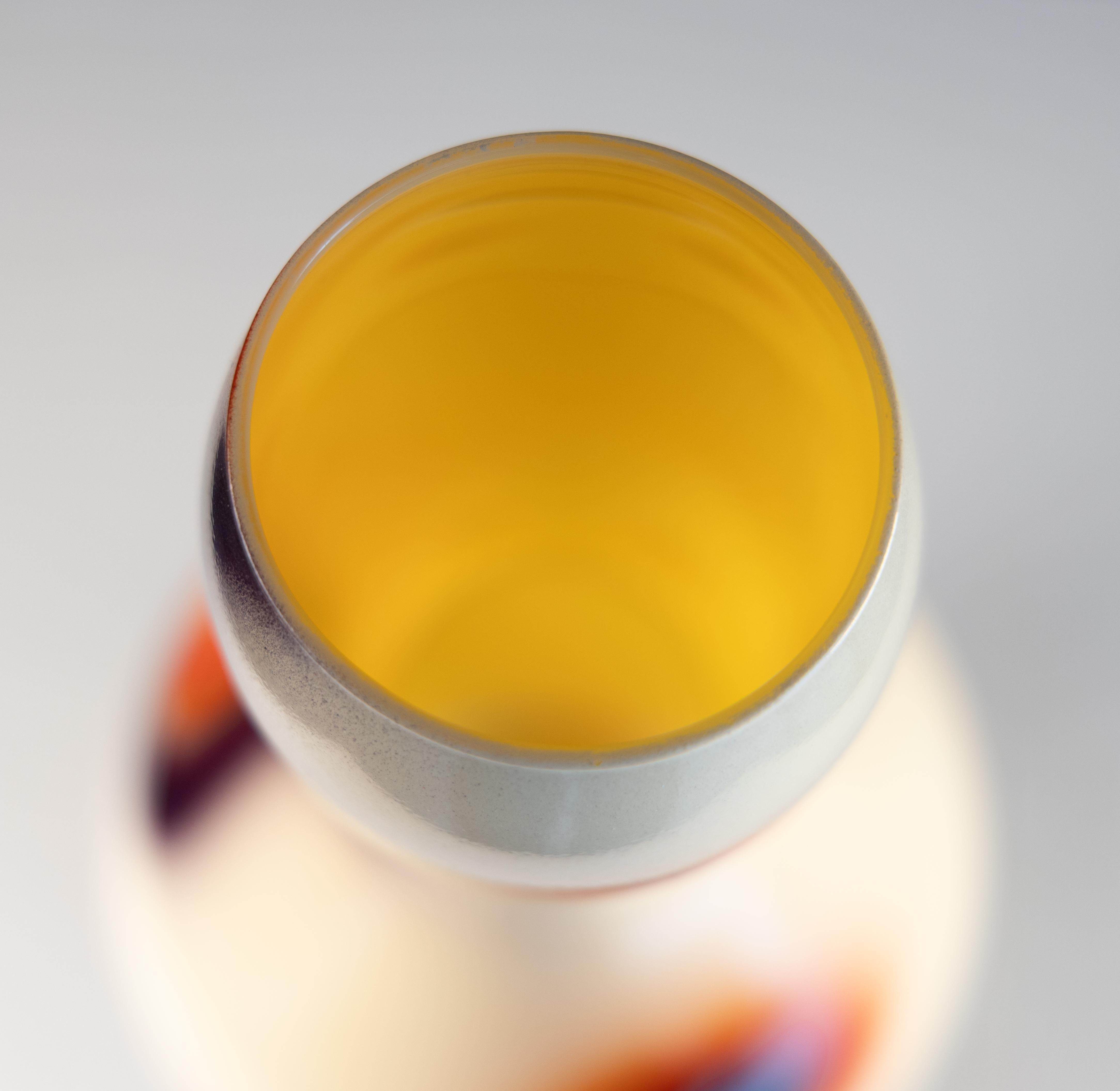 20th Century Glass vase with circle pattern IVV production For Sale