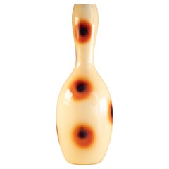 Glass vase with circle pattern IVV production