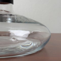 Glass Vase with Leather Collar, #4748, Carl Auböck II, 1950s