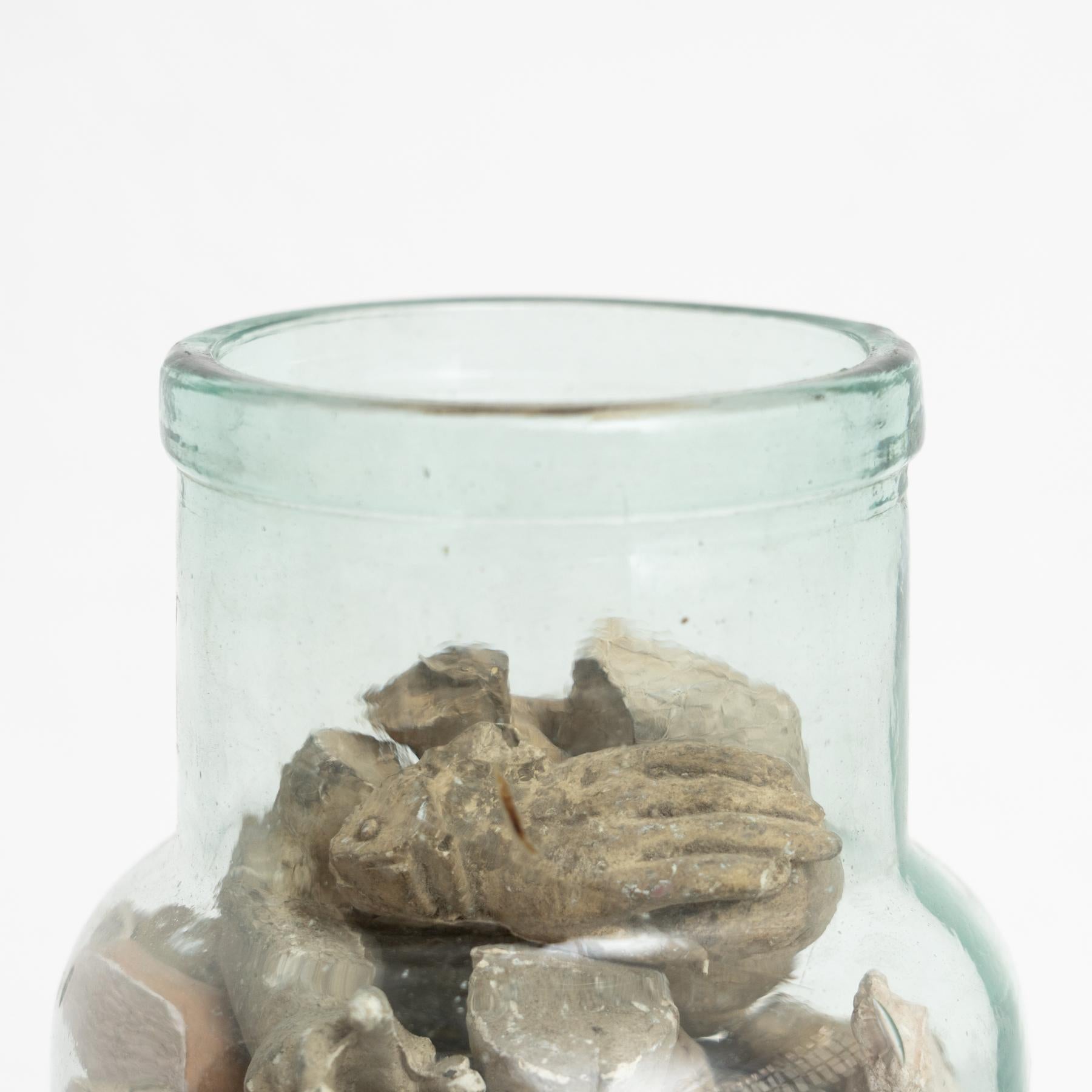 Glass Vase with Sculptural Objects – Unique and Mysterious Design For Sale 1