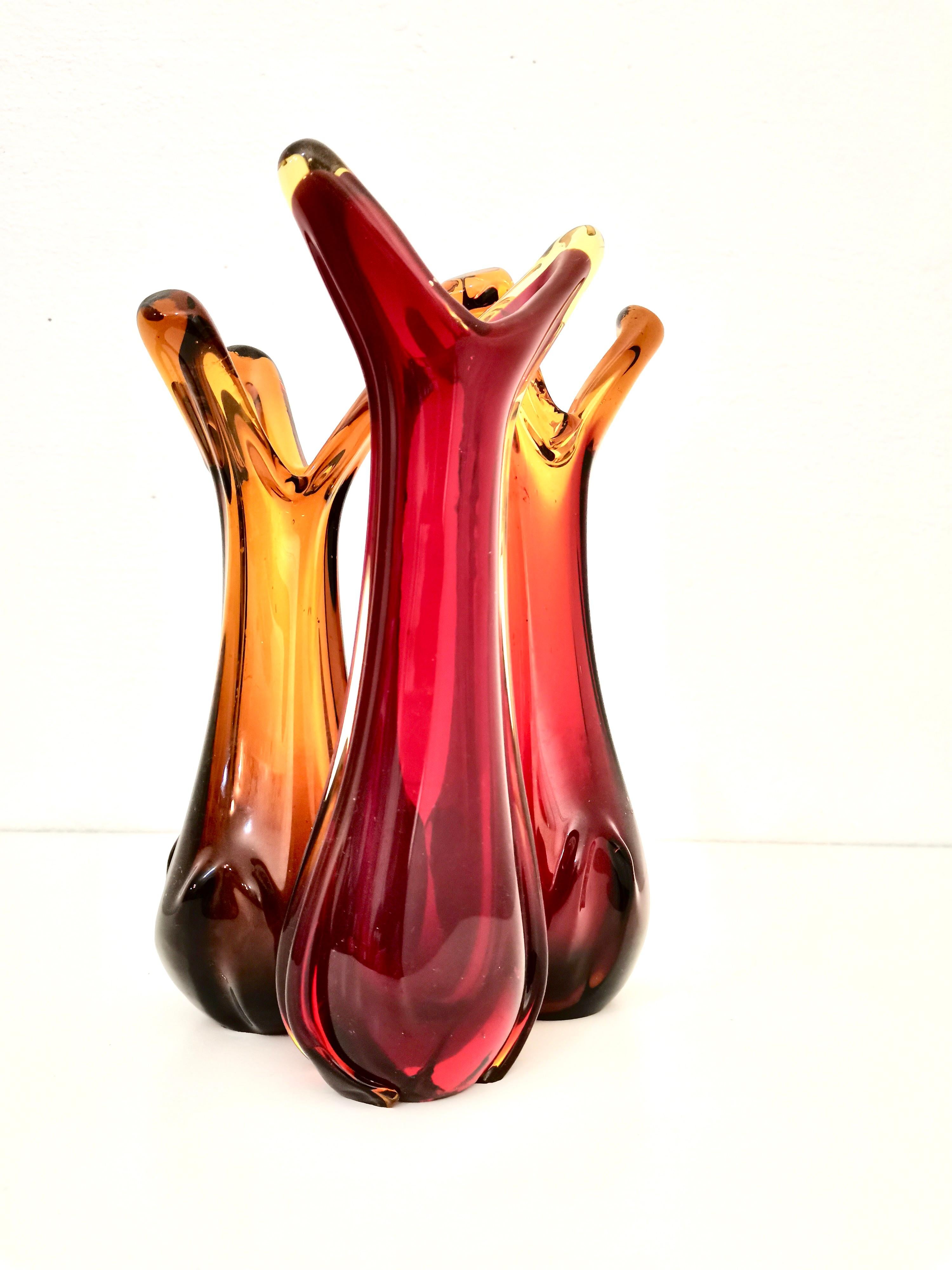 Glass Vases, 1970s, Set of 3 For Sale 5