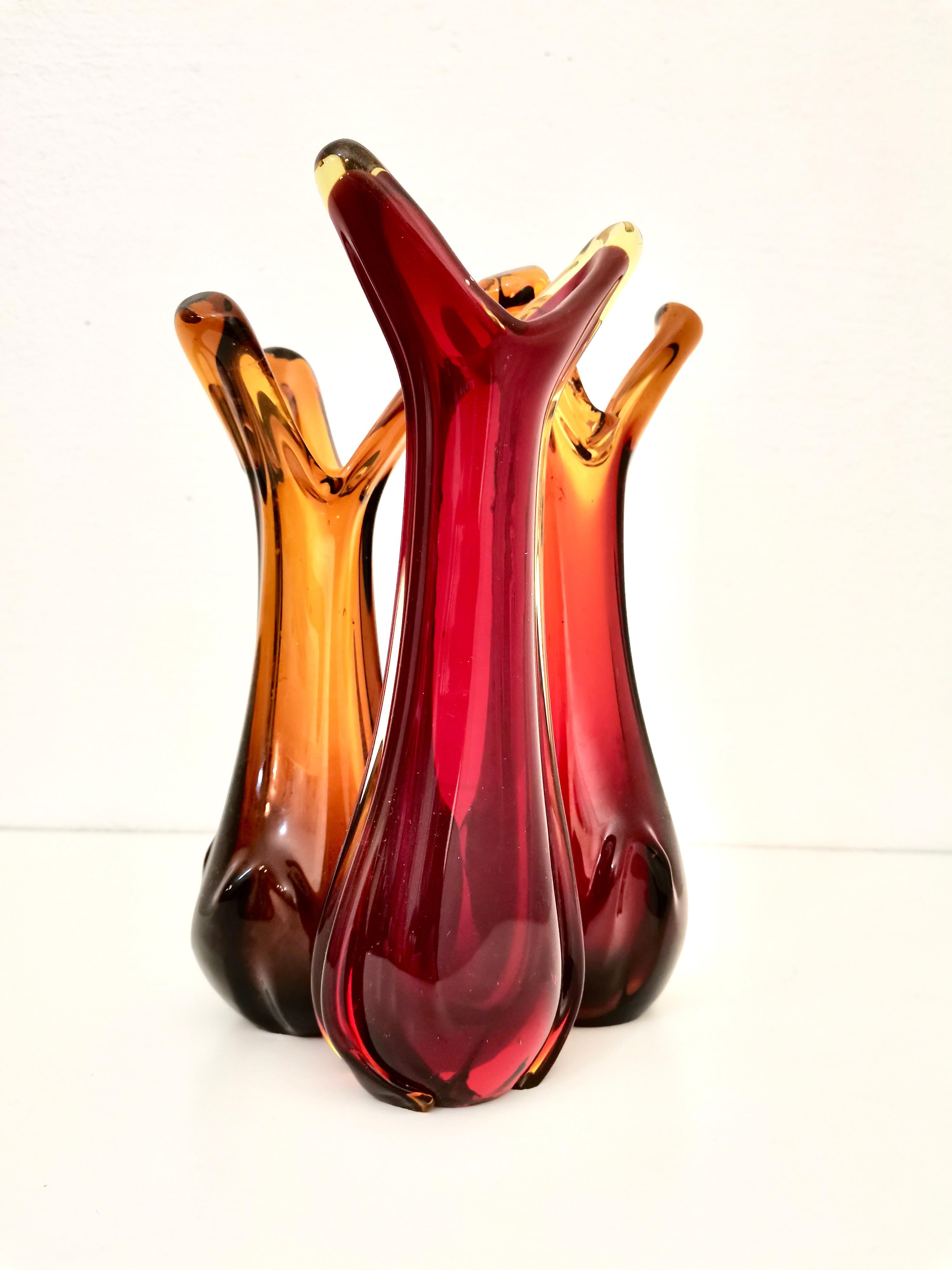 Glass Vases, 1970s, Set of 3 For Sale 6