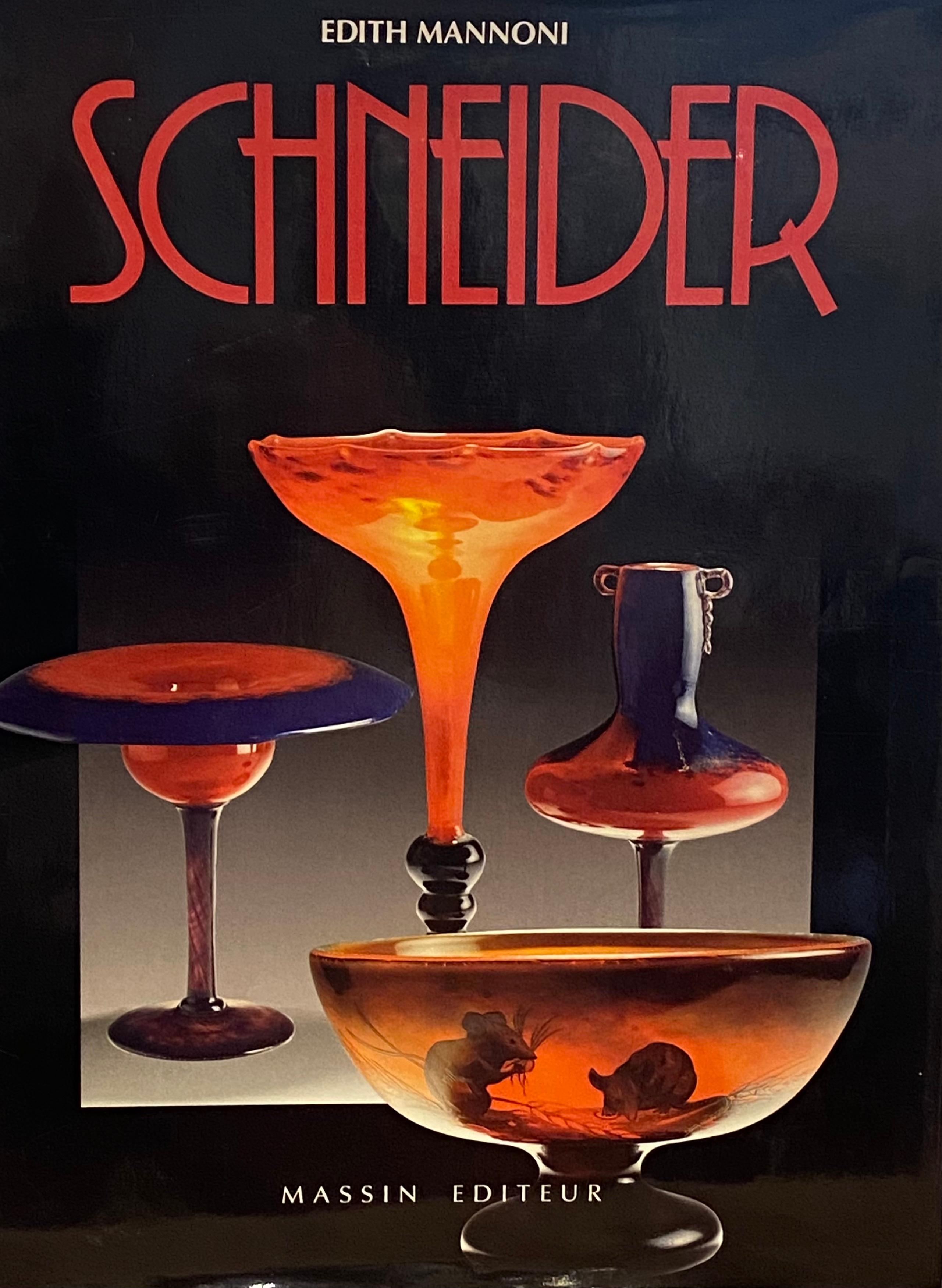 20th Century Art Deco Corbeille Glass Vase by Charles Schneider For Sale