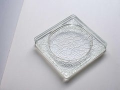 Glass Vide-Poche, Saint-Gobain "Nevada" Glass Brick, France 1928