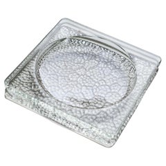 Glass Vide-Poche, Saint-Gobain "Nevada" Glass Brick, France 1928