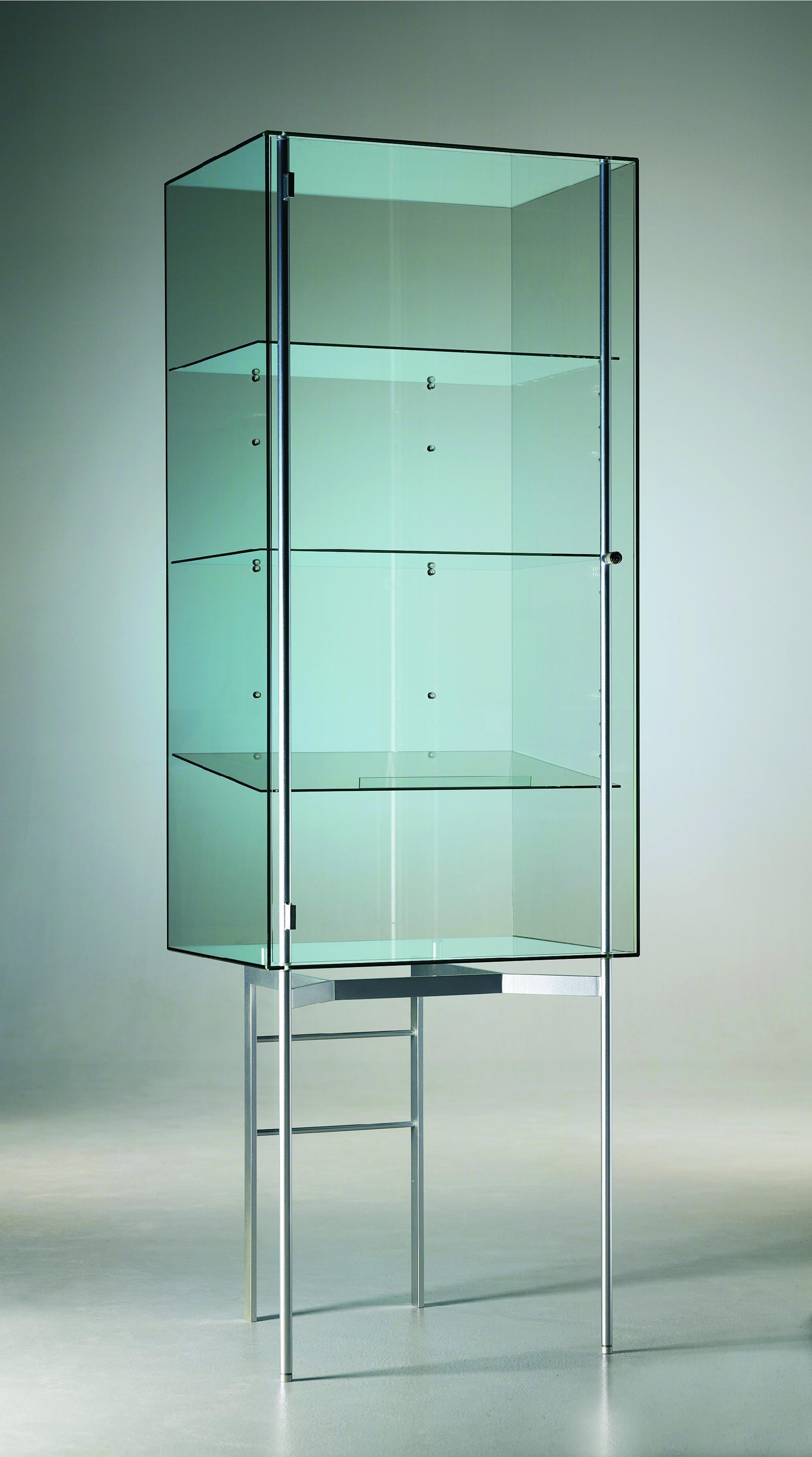 Italian Glass Visibile G Horizontal Standing Cabinet by Angelo Alinea For Sale