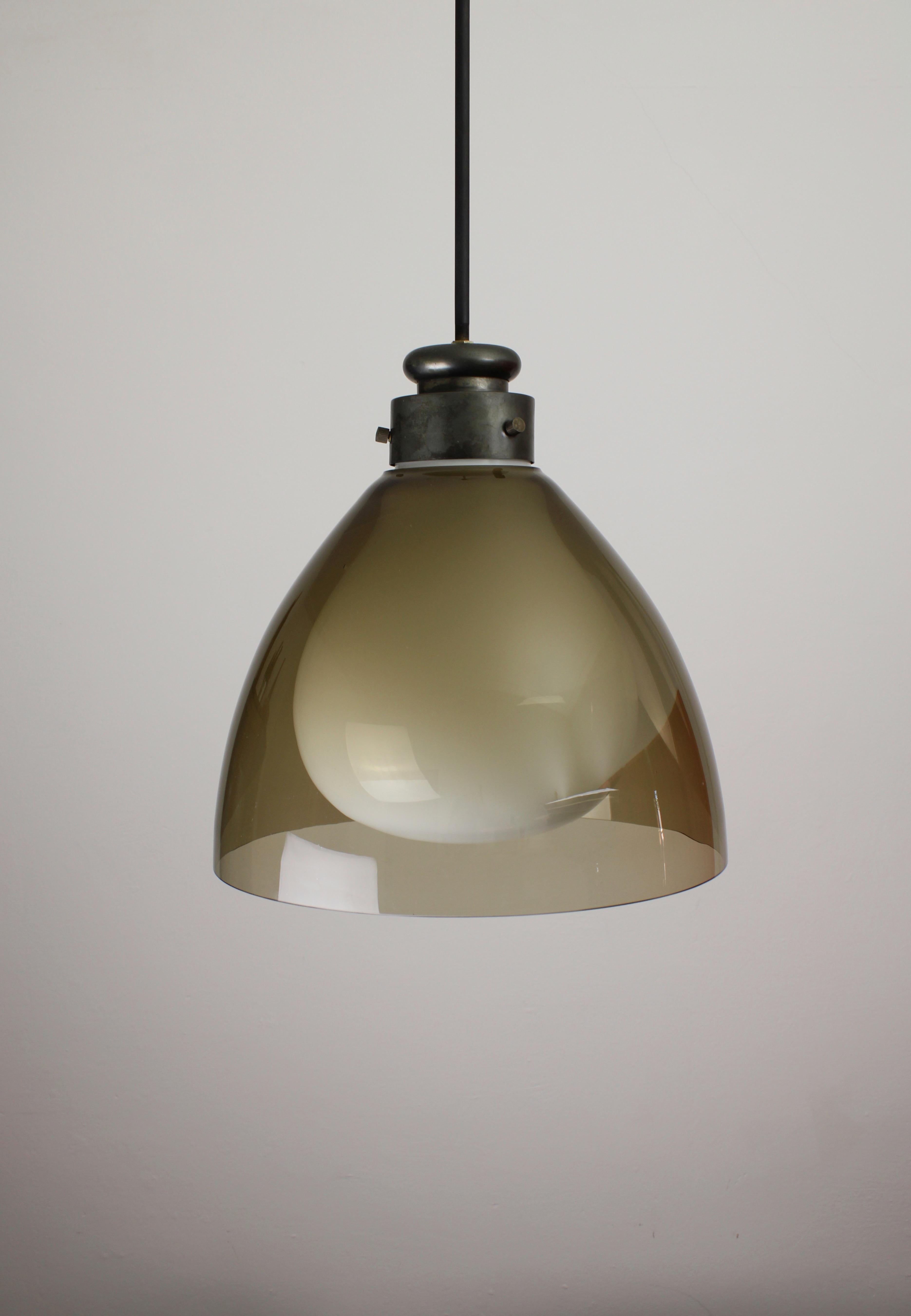 Italian Glass Vistosi Pendant Lamp by Alessandro Pianon, 1960s For Sale