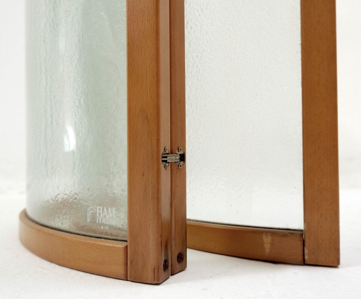 Voyeur-Raumteiler aus Glasglas von Vittorio Livi für Fiam - 1990er Jahre
Bildschirm Vittorio Livi für FIAM
Maße: offen 153cm-25cm H:167cm
MATERIALIEN:Glas - Holz
