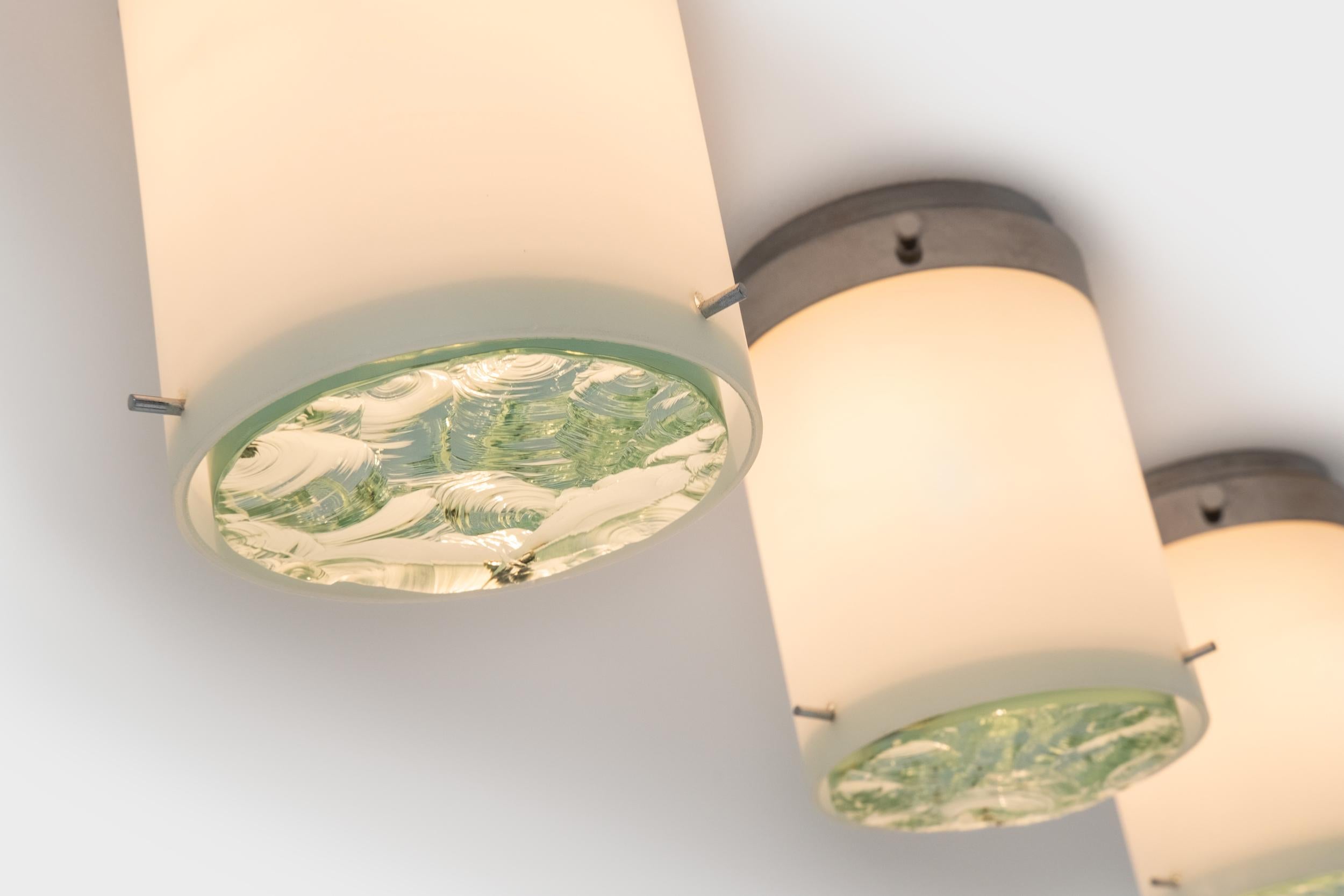 Mid-Century Modern Glass Wall / Ceiling Lamps Mod. 2494 by Max Ingrand for Fontana Arte