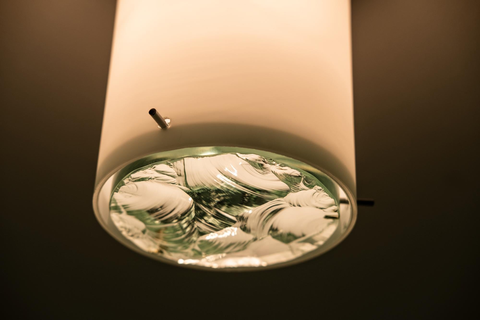 Glass Wall / Ceiling Lamps Mod. 2494 by Max Ingrand for Fontana Arte In Good Condition In Rotterdam, NL