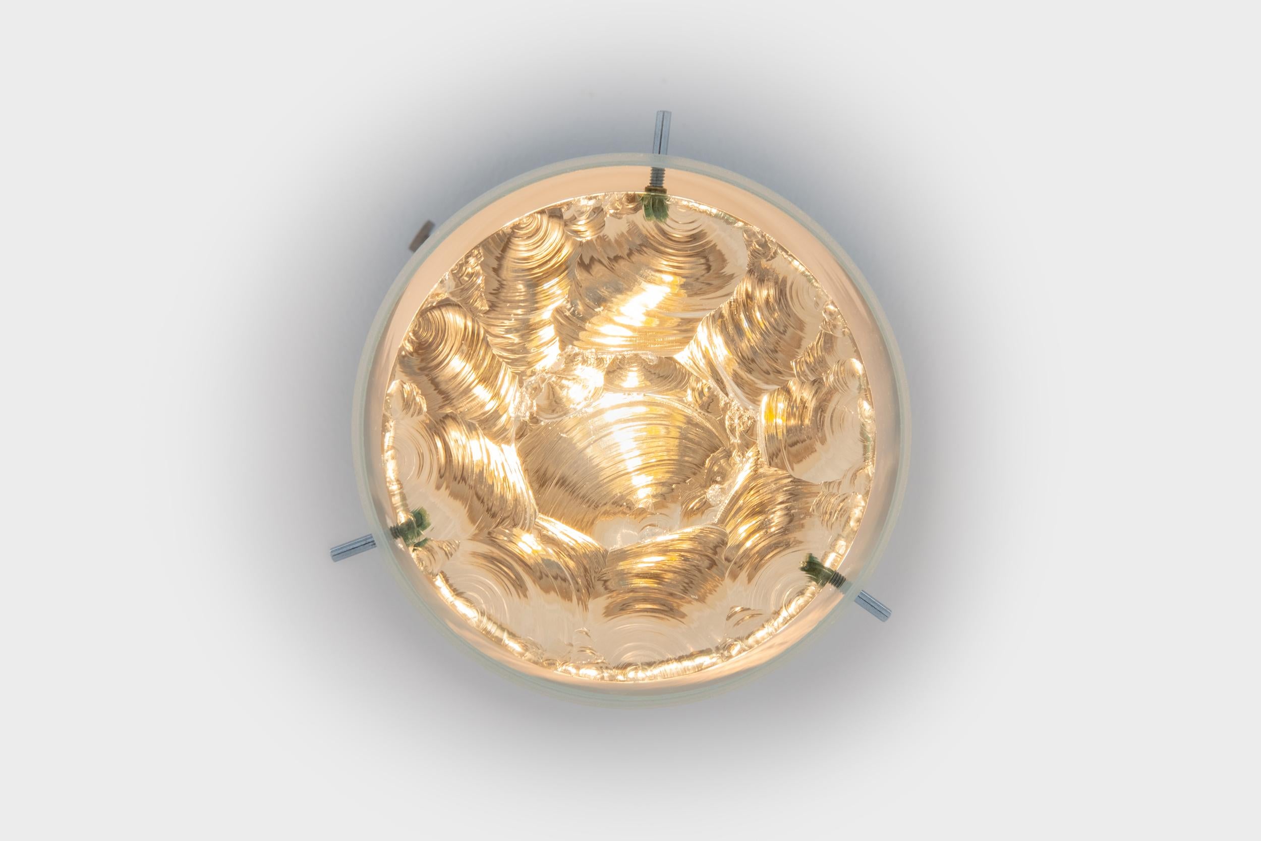 Mid-20th Century Glass Wall / Ceiling Lamps Mod. 2494 by Max Ingrand for Fontana Arte