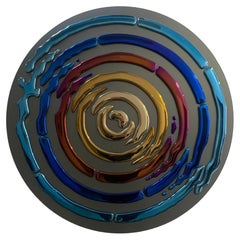 Glass wall decor "Alternative Interference Circle Mural"