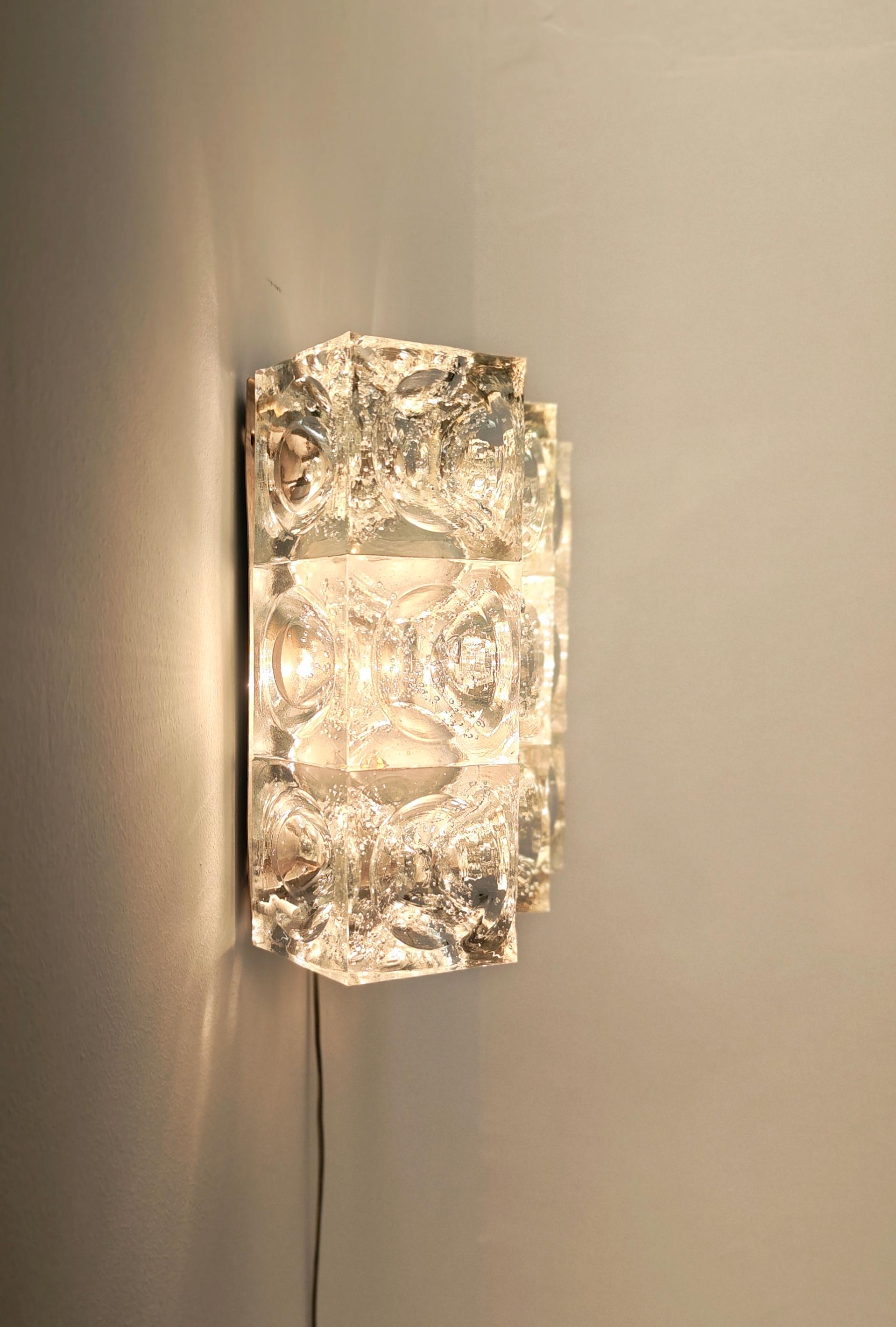 Lampada da parete in vetro di Albano Poli per Poliarte Design Italia anni '70 Mid-Century Modern in vendita 12