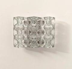 Lámpara de pared de cristal de Albano Poli para Poliarte Design Italia 70s Mid-Century Modern
