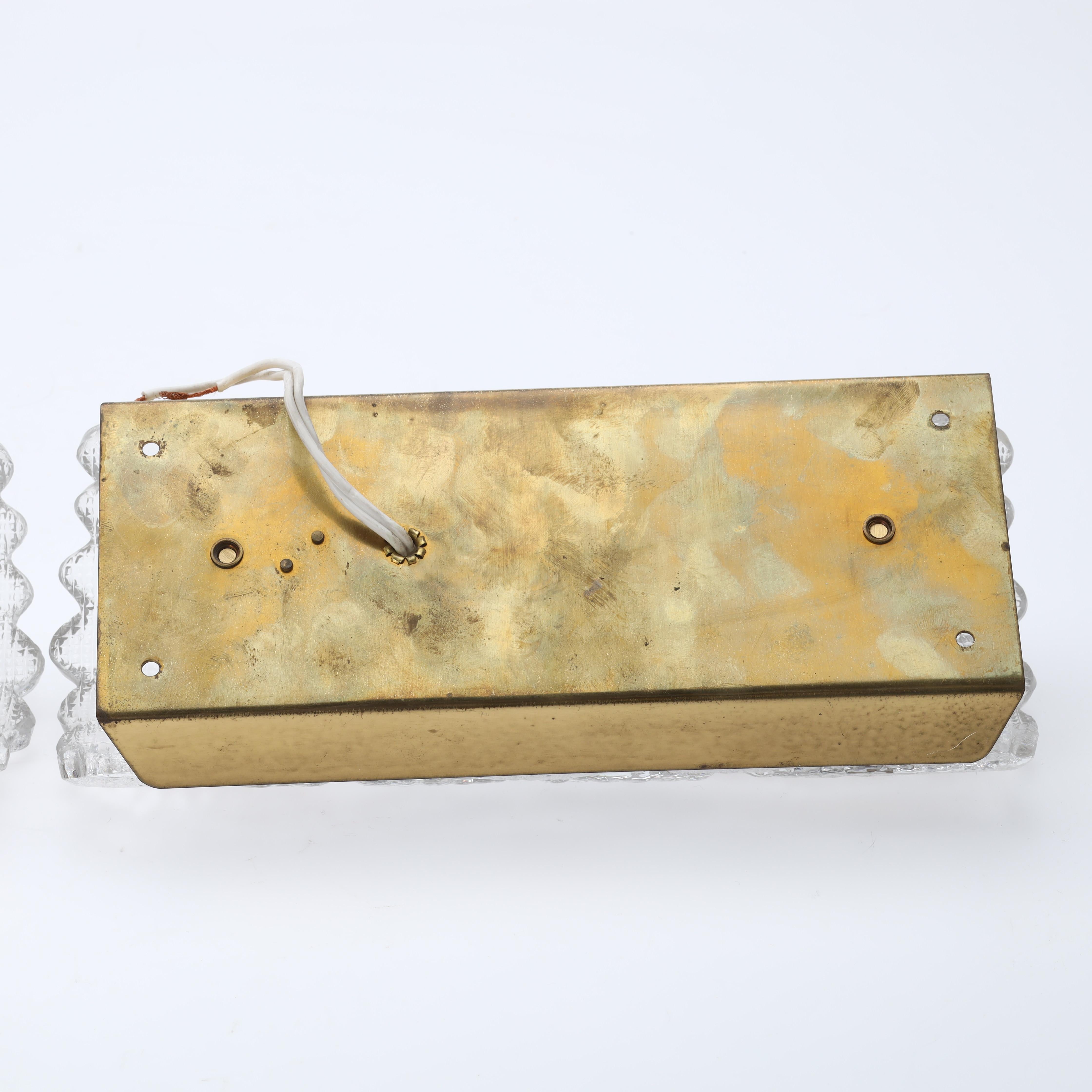 Wandleuchte aus Glasglas von Carl Fagerlund für Orrefors Schweden  1960er Jahre Satz von 2 im Angebot 2
